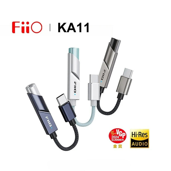 FiiO JadeAudio KA11 USB DAC AMP Hi-Res Audio Type-C /LT to 3.5mm Adapter USB Dongle DAD256 for Android iOS Phones